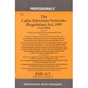 Professional's The Cable Television Networks (Regulation) Act, 1995 Bare Act